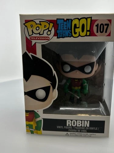 Funko POP! Television DC Teen Titans Go! Robin #107 Vinyl Figure DAMAGED BOX