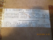 Harley Flathead 45 Wl Wla New Old Stock Complete Motor Gasket Kit