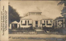 House of Edison Light Centre & Pleasant Newton Centre MA Real Photo Postcard