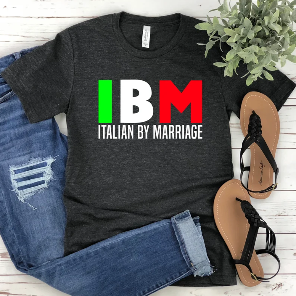 Mens Italian By Marriage Roma Italia Shirt Cute Ciao Funny Graphic Tee