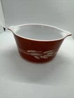 Vintage Pyrex Wheat 473-B 1L Harvest Autumn Burnt Orange Mixing Bowl