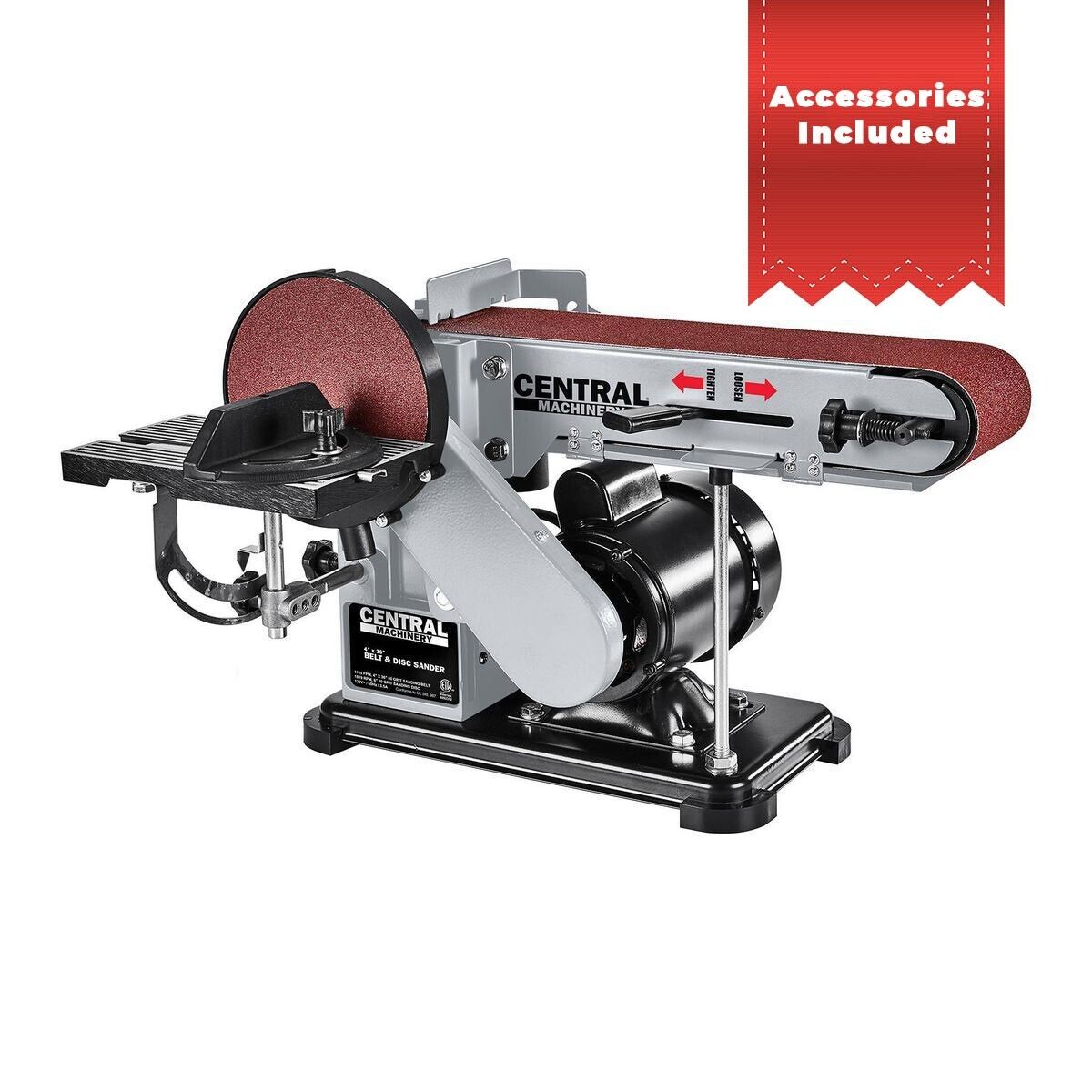 Central Machinery 4 in. x 36 in. Belt and 6 in. Disc Sander Central Machinery 4 in. x 36 in. Belt and 6 in. Disc Sander