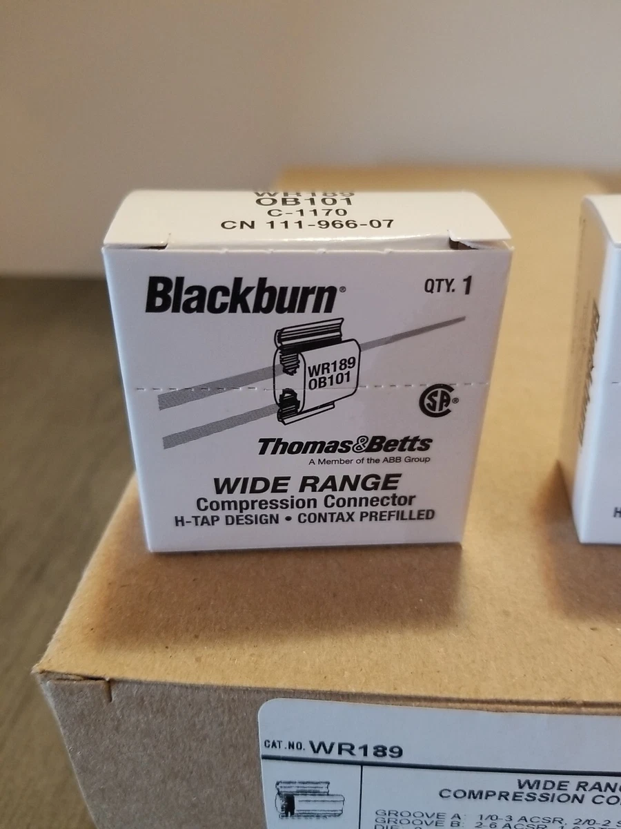 25 PACK THOMAS BETTS BLACKBURN WR189 WIDE RANGE COMPRESSION