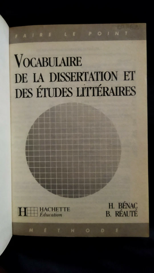 Vocabulario de La Disertación Y Las Estudio Literaria Por H Benac Y B Réauté - Imagen 3 de 4