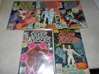 Silver Surfer Warehouse Lot of 5   Marvel Comics - annual #2 1989 - # 9-20-25-27