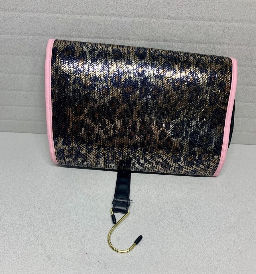 JUICY COUTURE Organizador de Maquillaje de Viaje Lentejuelas Plegables con Percha - MUY BUEN ESTADO Foto 3 de 4