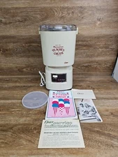 1985 Vintage Oster Quick Freeze Plantation Peaches N Cream Ice Cream Maker