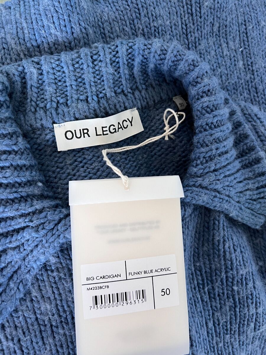 Our Legacy Big Cardigan - Size 50 - Funky Blue - NEW - Made Our Legacy Big Cardigan - Size 50 - Funky Blue - NEW - Made