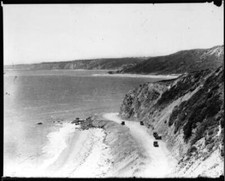 Pacific Coast Highway near the former site of Arch Rock 1915 Calif - Old Photo