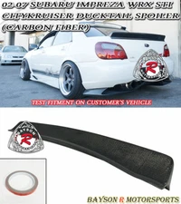 Fits 02-07 Subaru Impreza 4dr Sedan CityKruiser Rear Trunk Spoiler Wing (Carbon)