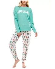 Roudelain Holiday Sweatshirt & Jogger Pants Pajama Set (Orig $58.00)