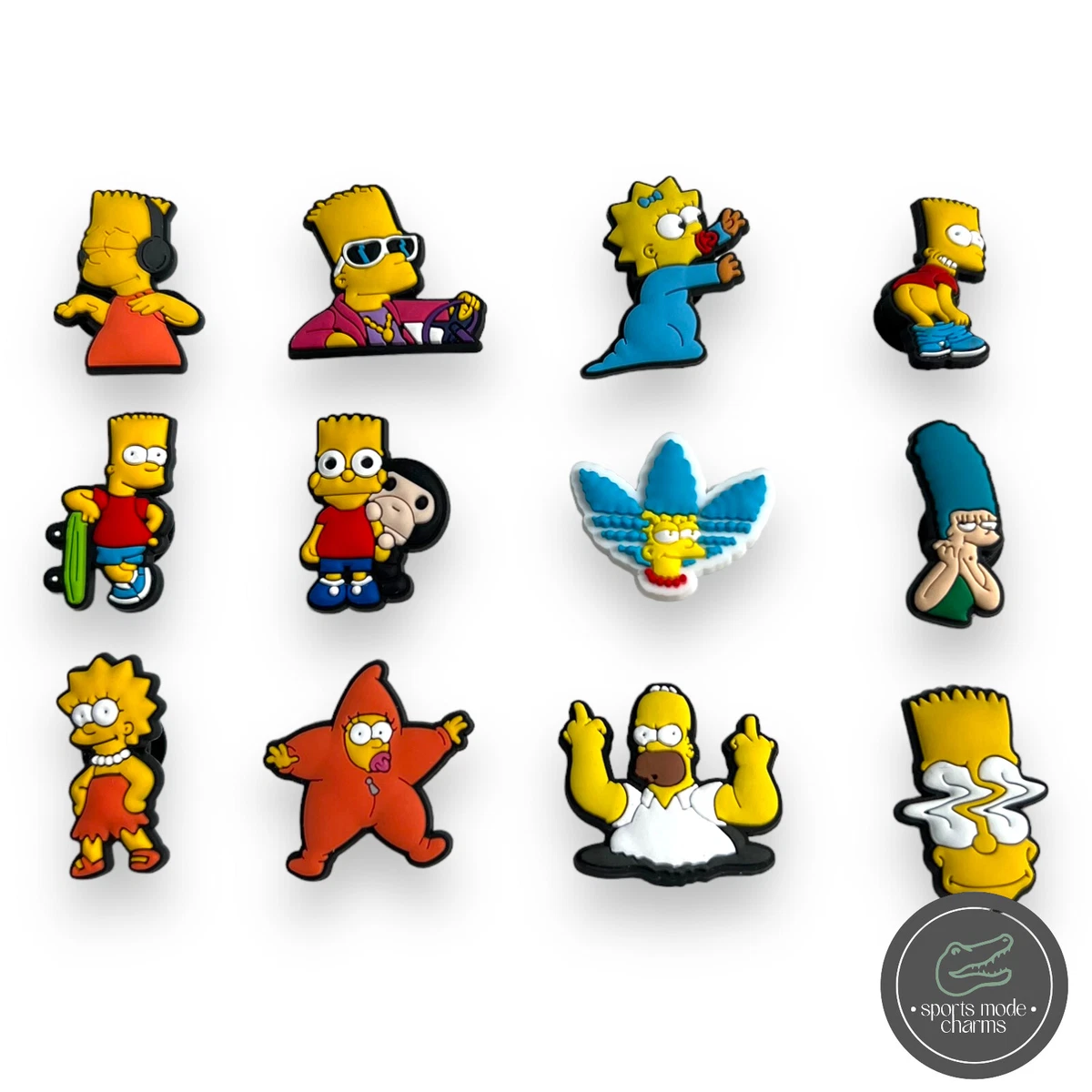 The Simpsons Jibbitz Charms for Crocs shoes Bart Marge Homer