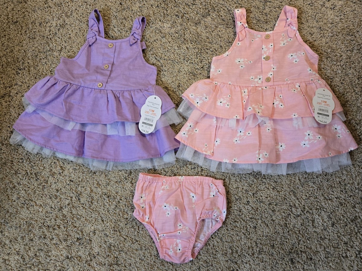 fitted lace wedding dress Lavender Floral Sweater Dress & Tights (Organic Cotton) 2pc Set, 0-3M main image 0