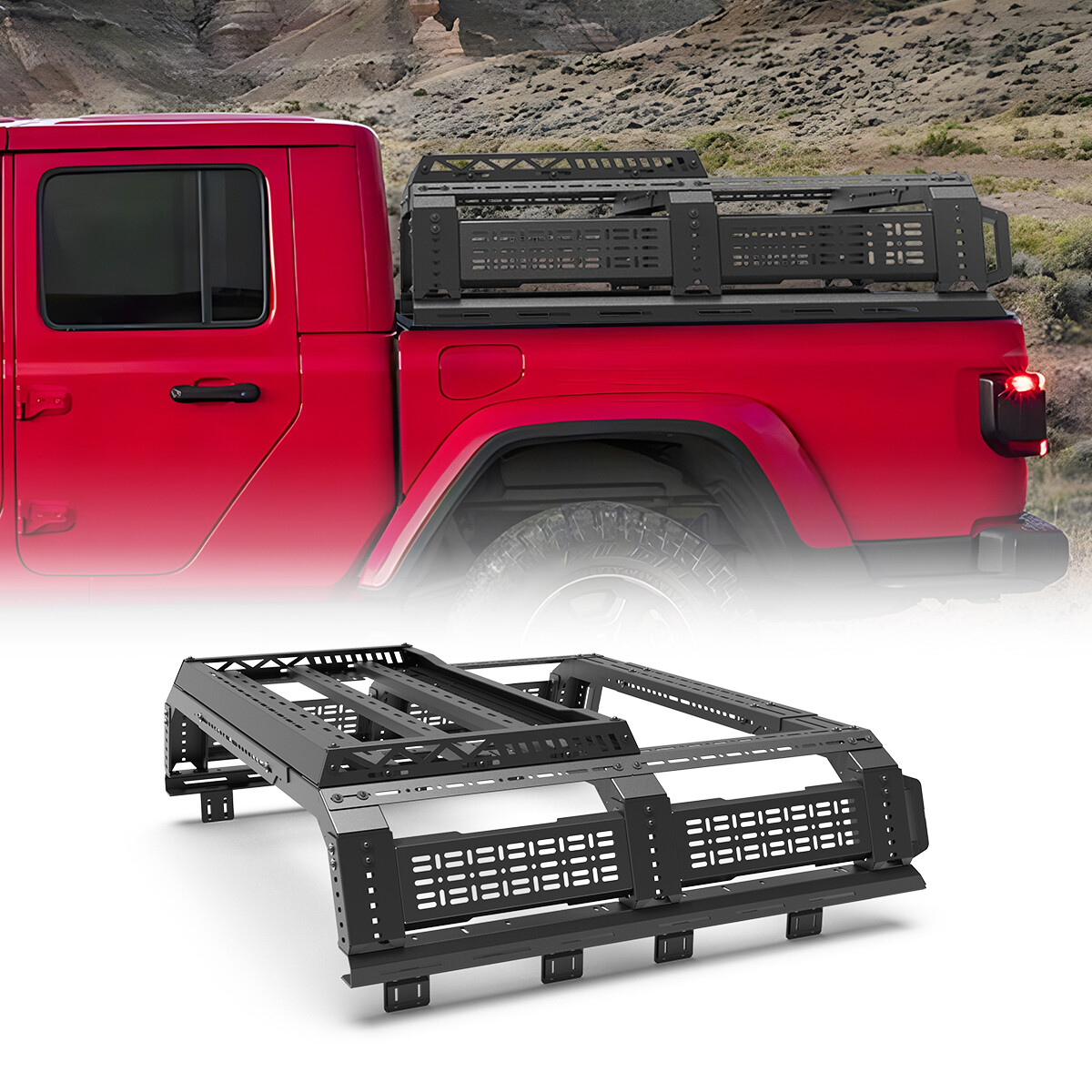 Modular Adjustable Overland Bed Rack For 2004-2025 Chevy Colorado/GMC Canyon