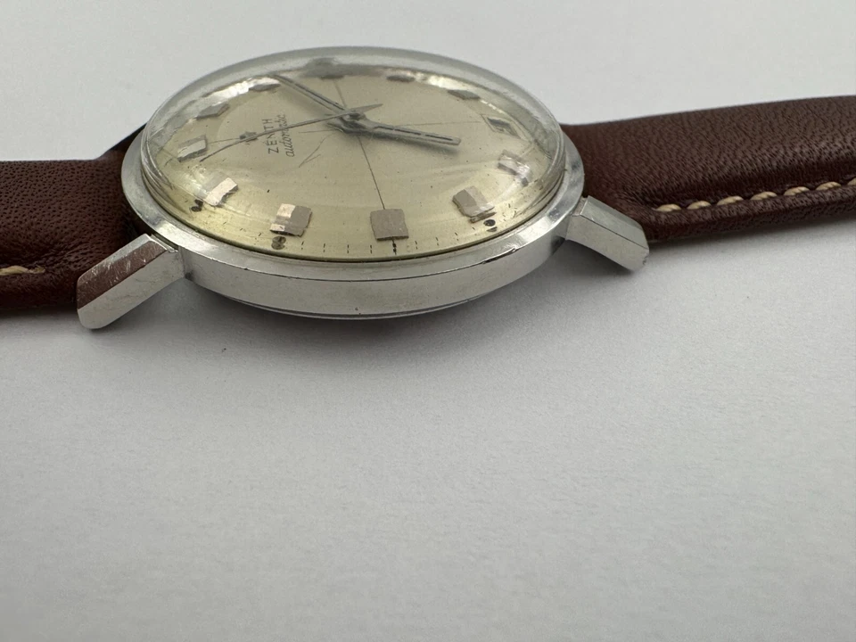 Vintage ZENITH Stellina Date Crosshair Pie Pan Dial Automatic Cal 2542PC - 34 mm - image 4 of 4