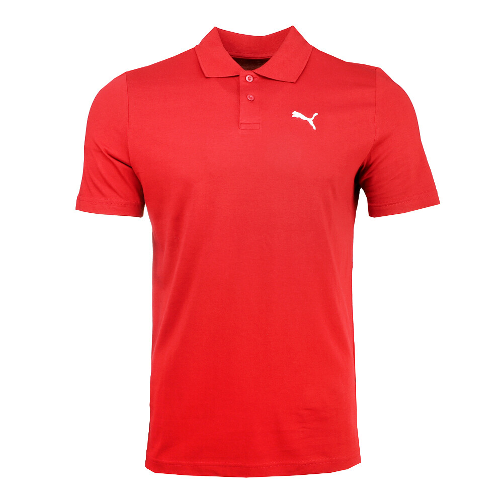 Рубашка поло Puma Essential с коротким рукавом мужская красная повседневная 67910513