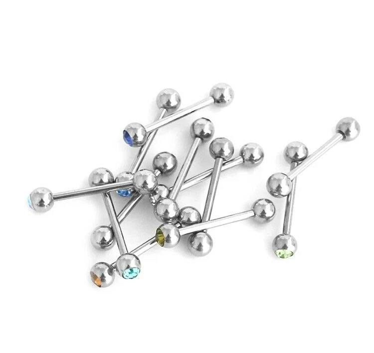 5 Pcs Piercing Bilancino Barbell in ACCIAIO CHIRURGICO 19 mm Personalizza - Immagine 4 di 4