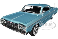 1964 CHEVROLET IMPALA SS BLUE 1/26 DIECAST MODEL CAR BY MAISTO 32908