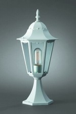 Borne d'éclairage Lanterne Lampe d'extérieur Lampe de jardin Luminaire blanc 54