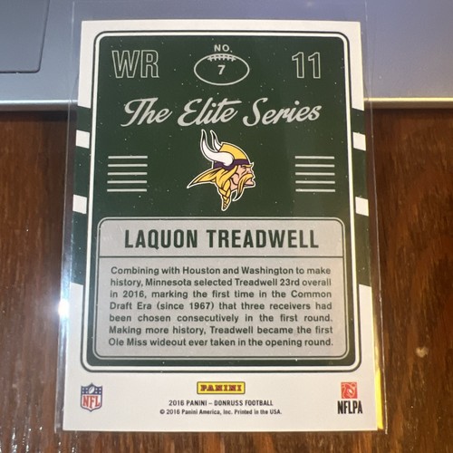 Laquon Treadwell 2016 Donruss The Elite Series Rookies Rookie RC #7 /999 - Picture 4 of 6