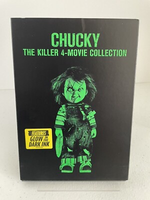 Child's Play Chucky 4-Movie DVD Glow In The Dark Slipcover Limited Edition New