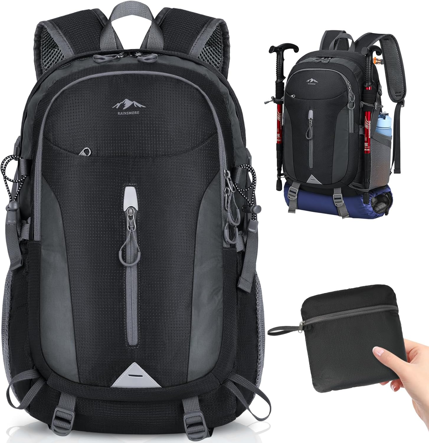 Hiking Backpack 40L Lightweight Packable Camping Backpack Waterproof Travel Dayp-image