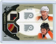 2010-11 Upper Deck Spx Hockey Winning Combos Dual Patch Giroux/Carcillo #07/15