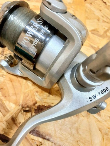 ■ Rod and reel set! Power Spin Reel ☆ SW-1000 ☆ With 1.8m Rod ☆ Green ■