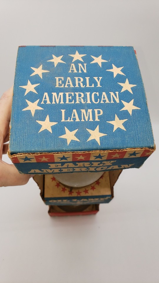 VTG TwiLight Oil Refining Co Oil Lamp Early American New In Box