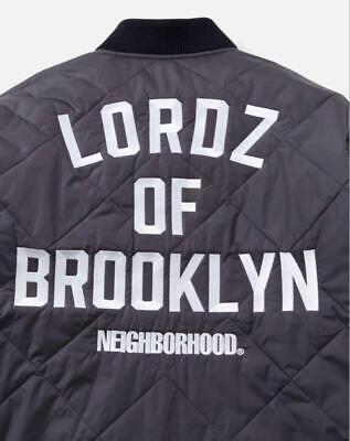 Neighborhood Lordz of Brooklyn Quilted Jacket Charcoal Size Neighborhood Lordz of Brooklyn Quilted Jacket Charcoal Size