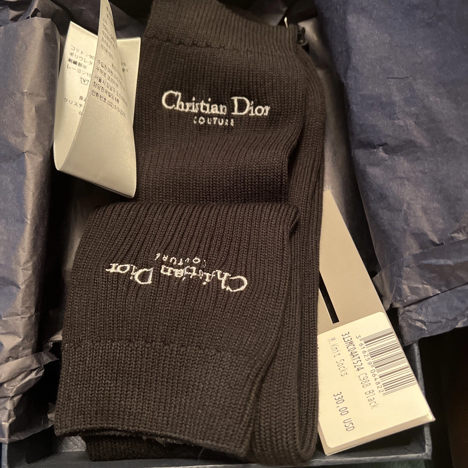 DIOR HOMME 330$ Smoking Dior nero Calzini neri