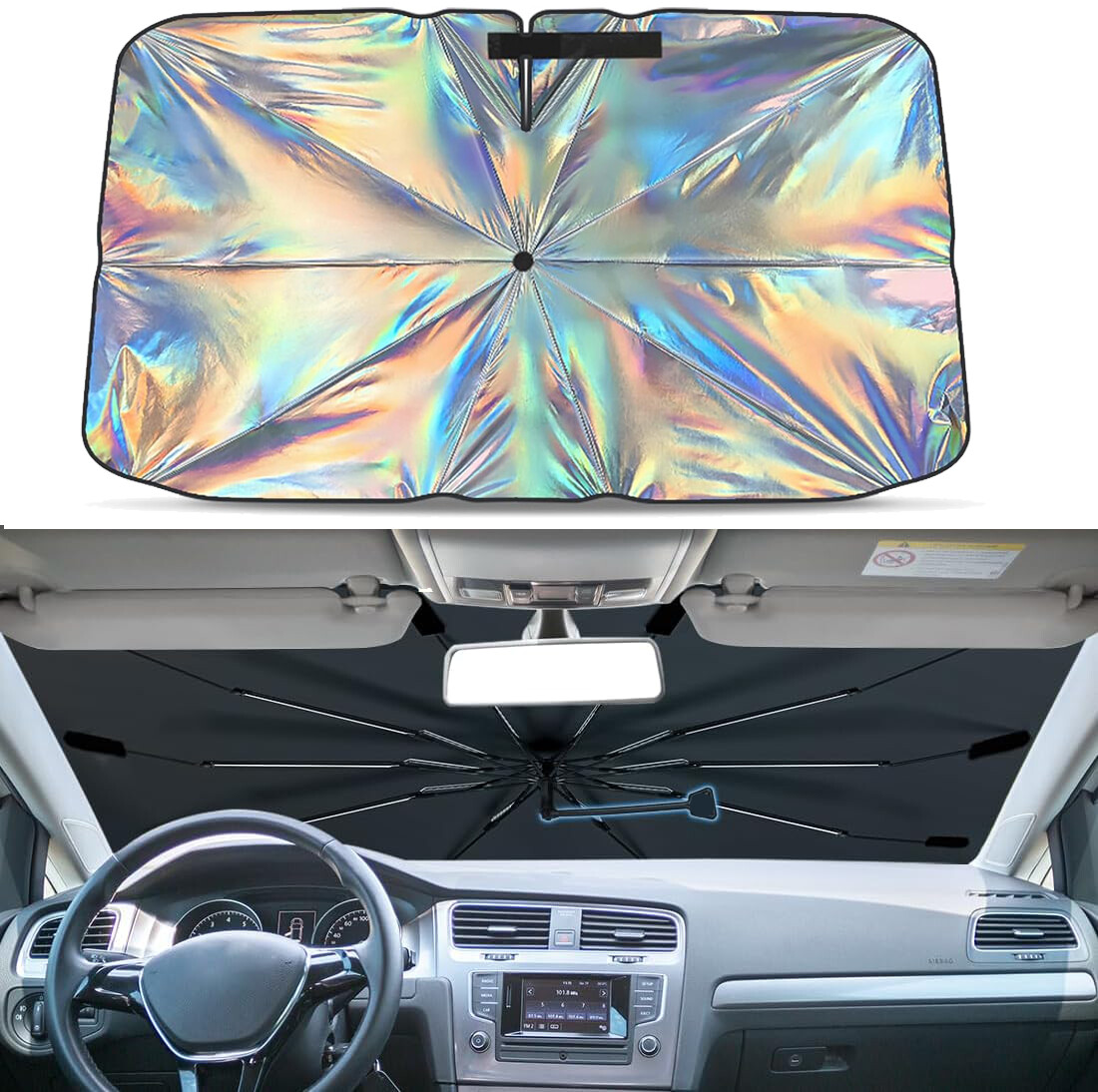 79x135cm Car Front Windshield Sunshade Foldable Cover Anti UV Heat Sun Block