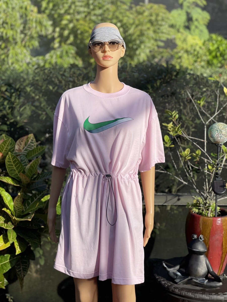 NIKE - taps Nike Move to Zero Women's Pink Drawstring Tunic Top Size L