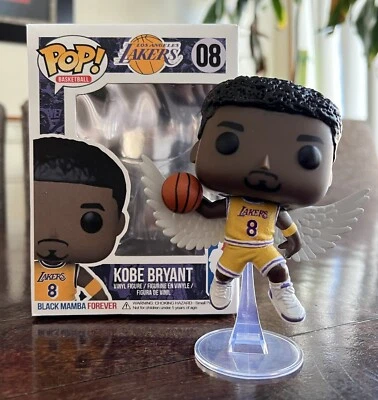 CUSTOM Funko POP! NBA Kobe Bryant #8 LA Lakers Rookie Yellow Jersey Angel Figure