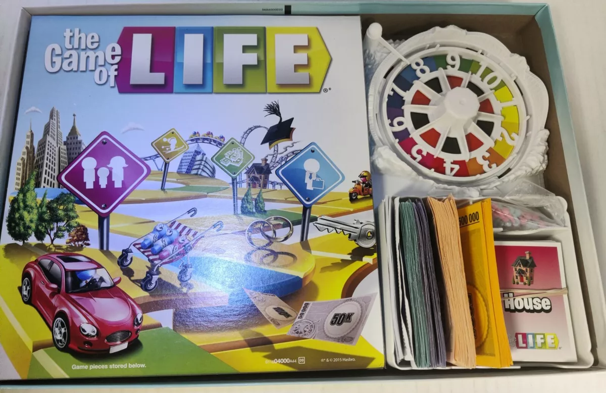  Hasbro Gaming The Game of Life Game, Family Board Game for 2-4  Players, Indoor Game for Kids Ages 8 and Up, Pegs Come in 6 Colors : Toys &  Games