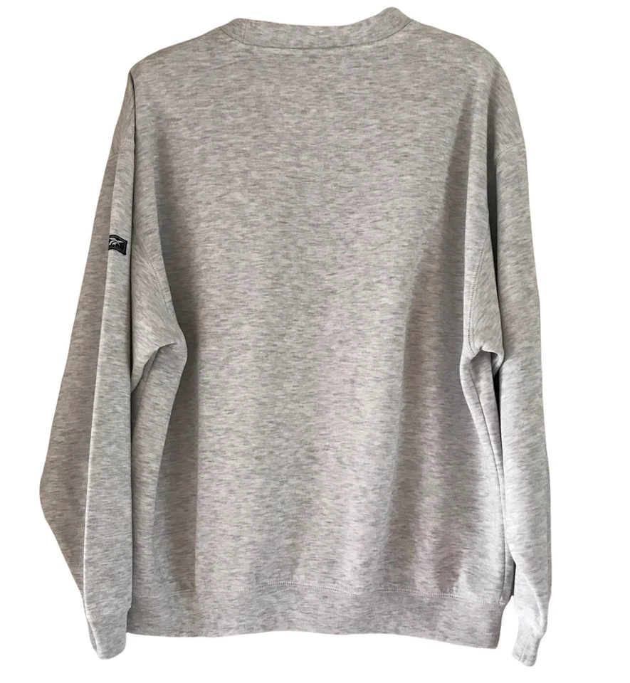 Reebok Essentials Vintage Sweatshirt Light Grey Marl Size XL PTP 27” Retro 90’s - Image 4 of 4