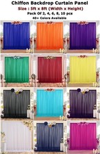 5' x 8' Chiffon Backdrop Panel Curtain Photo Background Wedding Arch Stage D cor