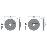 2X Textar Pro+ 360Mm Bremsscheiben Vorne Passend FüR Hyundai I30 Kona | 92346905