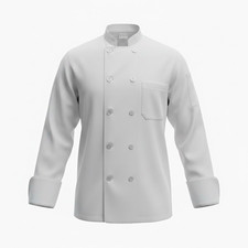 Uncommon Threads 0402 White Double Breasted Long Sleeve Chef Coat 2XL Buttons