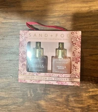 Sand + Fog Eau De Parfum Perfume Oil Dropper Jasmine Cedarwood Vanilla Musk SET