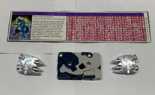 G1 Transformers vintage original Decepticon cassette OVERKILL 100% complete