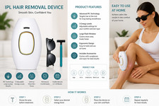 IPL Laser Hair Removal for Women and Men,999999 Flashes at-Home Hair Removal Dev
