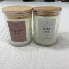 Chesapeake Bay Candle Lot Of 2 Clary Sage Rosewood Fig Essential Oils 8.8 Oz