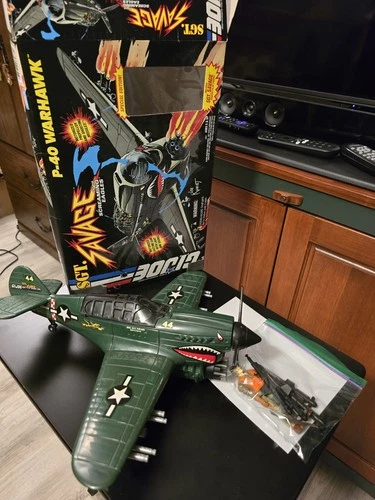 G.I. Joe Sgt. Savage P-40 Warhawk Airplane Special Edition 1994 complete and box