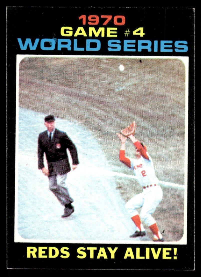 1971 Topps World Series Game 4 Cincinnati Reds vs Baltimore Orioles MLB Vintage Baseball Card