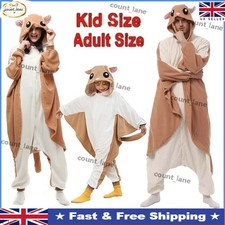 Adults/Kids Flying Squirrel Onesis Pajamas Animal Men Women Costumes Christmas