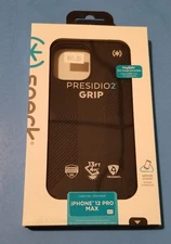 Speck Presidio 2 Grip Hard Shell Snap Cover Case for iPhone 12 Pro Max Black NEW