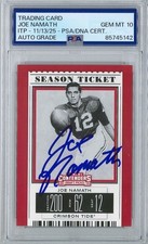 Joe Namath Signed 2019 Panini Contenders Draft Picks #48 Card PSA #142 10 AUTO