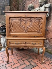 Stunning Vintage French Oak Hand Carved Drinks Cabinet Circa 1930s