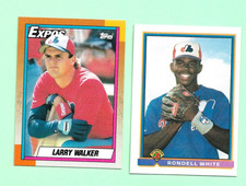 (1) LARRY WALKER / RODELL WHITE EXPOS ROOKIE NM+ CARD (N1843). rookie card picture